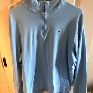Vineyard Vines Light Blue Zip-Up Shirt